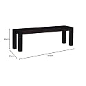 Solid Sheesham Wood 2 Seater Bench for Living Room | Wooden Dining Bench Without Cushion for Home | Armrest Bed Benches for Bedroom | Balcony Seating Furniture | Walnut Finish