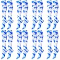 Ramede 8 Pairs blue Tie Dye Socks Sports Soccer Softball Volleyball Socks over The Calf Sock Team Unisex Women Athletic Gifts