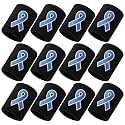 Ramede Prostate Cancer Awareness Sweatband Bulk Blue Ribbon Wristbands
