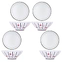 Ramen Bowl 1100 ml Asian Japanese Soup Pho Set Large Noodle Bowl Microwave Safe Ramen Bowl Set (Set of 4)