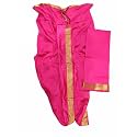 Rameshwaram Fabrics Readymade Dhoti for Men, Velcro Style Stitched Mens Silk Dhoti Pant with Stole Set