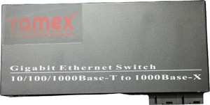 ramex 101001000 ethernet to fiber media converter 8 rj45 2 fiber unmanaged 8 ports 1000 mbps unmanaged network switch