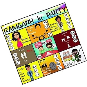 ramgarh ki party holi hai theme bingo housie tambola tickets printed on hard sheet big size tickets 30 cards