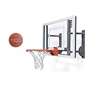 RAMGOAL Wall Mounted Indoor Adjustable Mini Basketball Hoop with Ball | 24" Shatter Resistant Backboard with Professional Grade Breakaway Rim and Steel Reinforced Wall Mount Built for Slam Dunks