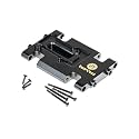 RampCrab Skid Plate Transmission Mount for AX24, Black Coating, Brass Mount for AX24 XC-1, 21 Grams, Upgrades Parts for 1/24 RC Crawler Car
