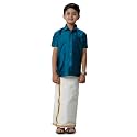 RAMRAJ COTTON Boys Silk Cotton Shirt With