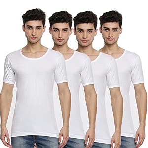 ramraj cotton men39s white round neck half sleeve cotton innervest undershirtbanianvestskin friendly comfortable fabric