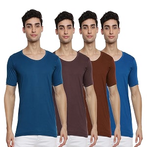 ramraj cotton men white round neck half sleeve cotton undershirtvestbanianmoisture wick vestsoft fabric