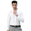 RAMRAJ COTTON Men White Cotton Full Sleeve