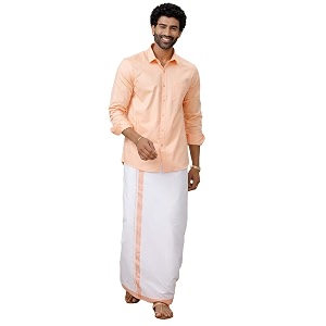 RAMRAJ COTTON Men Full Sleeve Solid Shirt