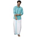 RAMRAJ COTTON Men Full Sleeve Solid Shirt