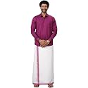 RAMRAJ COTTON Men Full Sleeve Solid Shirt