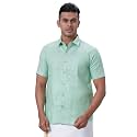 RAMRAJ COTTON Men Solid Half Sleeve Cotton Casual Shirt
