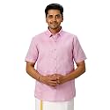 RAMRAJ COTTON Men Solid Half Sleeve Cotton Casual Shirt