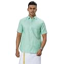 RAMRAJ COTTON Men Solid Half Sleeve Cotton Casual Shirt