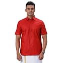 RAMRAJ COTTON Men Solid Half Sleeve Cotton Casual Shirt