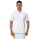 RAMRAJ COTTON Men Cotton Solid Green Half Sleeve Shirt (42 ; Green 3)