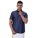 Ramraj Cotton Solid Half Sleeve Regular fit Regular Collar Trending Formal Shirt for Men