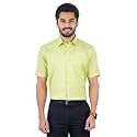 RAMRAJ COTTON Mens Poly Cotton Tailored Fit Half Sleeve Soild Shirt