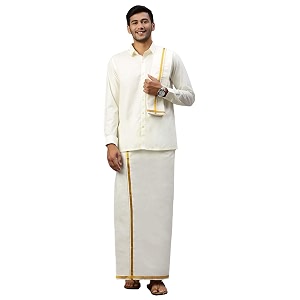 RAMRAJ COTTON Pure Cotton Full Sleeve Shirt