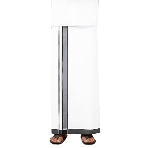 RAMRAJ COTTON Traditional Double Layer Dhoti Veshti