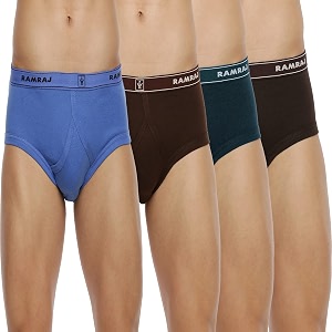 RAMRAJ COTTON Men Pack Of 4 Solid
