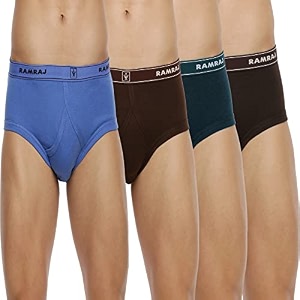 RAMRAJ COTTON Men Pack Of 4 Solid