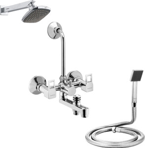 ramya cube 3in1 wall mixer galaxy shower head with lggr hand shower full set for bathroom tap wall mixer faucet wall mount installation type