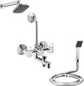 Ramya Cube 3in1 Wall Mixer Galaxy Shower Head With LGGR Hand Shower Full Set For Bathroom Tap Wall Mixer Faucet (Wall Mount Installation Type)