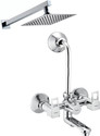 Ramya Cube Wall Mixer With L Band & 8x8 Shower Head 15inch Arm For Bathroom Tap Wall Mixer Faucet (Wall Mount Installation Type)