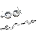 RANAC SPORTS Solid Chrome 3 Feet Curl Gym Rod,26 Mm Thickness Barbell Bar, Spring Locks,Curl Weight Bar With 2 Locks, Material: Alloy Steel
