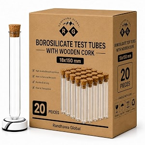 rg borosilicate glass test tubes with wooden cork  for return gifts party favors wedding favours baby showers candy containers sand art amp diy projects  20 18 mm x 150 mm