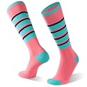 RANDY SUN Waterproof Breathable Graduated Compression Socks(20-30 mmHg), Unisex Cycling Running Trekking Hunting Kayaking Socks, 1 Pair-Pink-Knee High Socks,Large