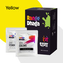 rangedhaga Fabric Dye, Shade Yellow, Pack of 5 Single Color Pouches