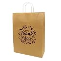 RanGit Bhumi - Thank You Gift Bags - 25pcs Large Brown Paper Bags, 12x16x5 inch Return Gifting, Party Favor Large Paper Carry Bags, Gift Covers Eco Friendly Disposable (25)