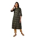 rangita Green Rayon Calf Length Printed Front