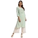 rangita Mint Green Rayon Calf Length Printed