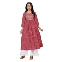 rangita Women Rayon Regular Fit Embroidered Calf