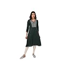 rangita Rayon Calf Length Embroidered A-line Kurti