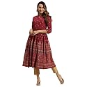 rangita Women39s Rayon Relaxed Fit Anarkali Calf