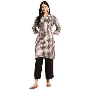 rangita Rayon Knee Length Printed Straight Kurti