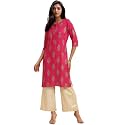 rangita Women Rayon Straight Fit Knee Length