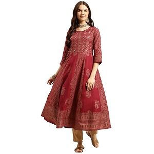 rangita Teal Rayon Calf Length Embroidered Anarkali