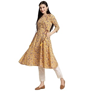 rangita Womens Cotton Relaxed Fit Flared Calf