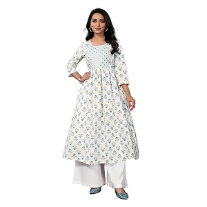 rangita Women Rayon Regular Fit Embroidered Calf