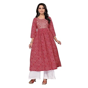 rangita Women Rayon Regular Fit Embroidered Calf