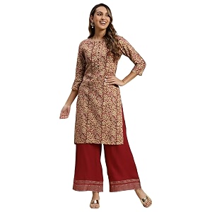 rangita Women Rayon Regular Fit Knee Length