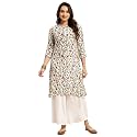 rangita Yellow Rayon Calf Length Striped Straight