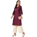 Rangmanch By Pantaloons Women39s Cambric Solid Kurtas