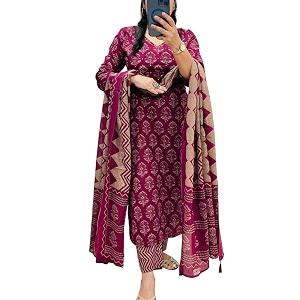 Rangnavi Womens Cotton Trending Straight Kurta with